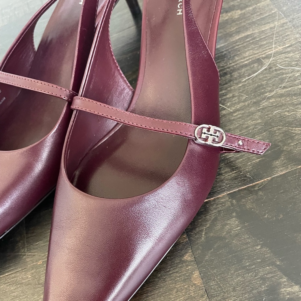 Tory Burch Women’s Burgundy Pointed Slingback Flats size 7 - Picture 7 of 7